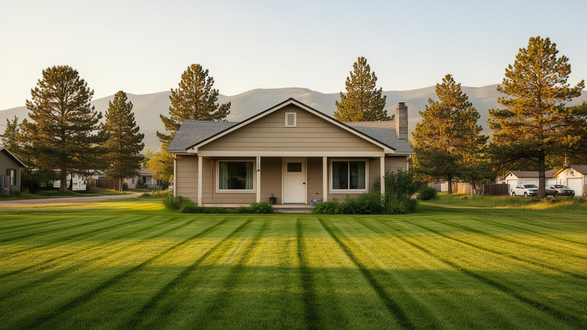 Modern Helena home with manicured lawn